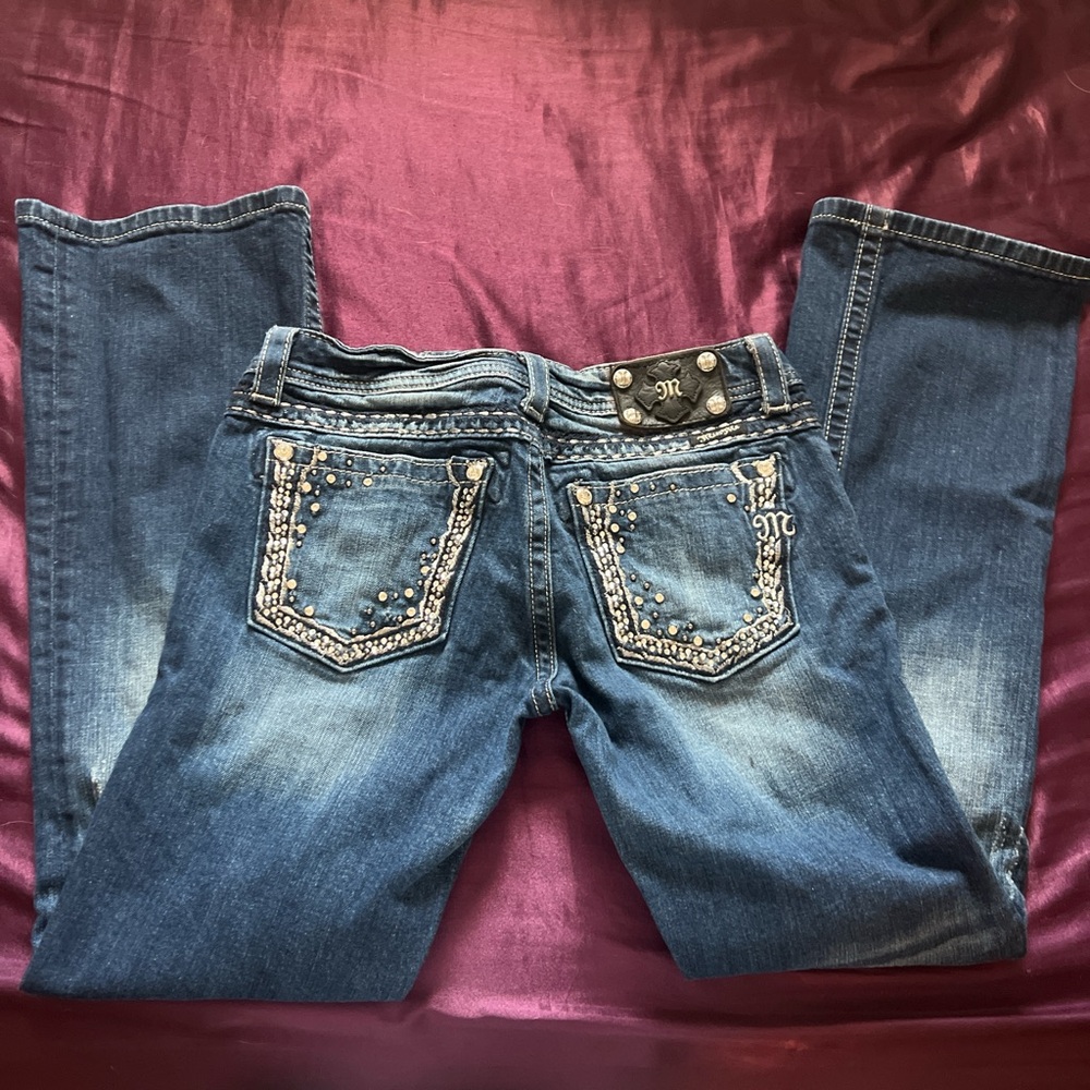 y2k miss me studded low rise jeans